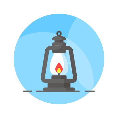 Moda tarzında düzenlenebilir bir klasik fener ikonu, klasik lamba vektörü