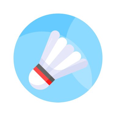 Düzenlenebilir stil ve oyun ekipmanı vektöründe mekikcock 'un son moda simgesi