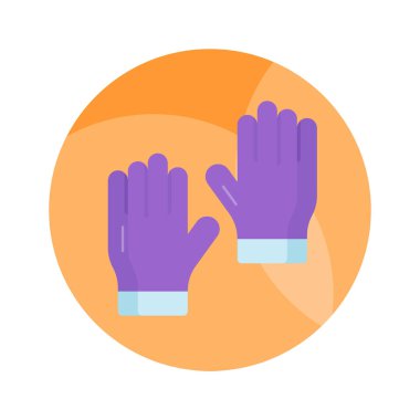 Bu harika eldiven simgesini beyaz arkaplanda izole edilmiş düzenlenebilir şekilde tut