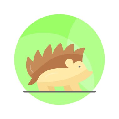 Düzenlenebilir biçimdeki kirpi simgesini kullanmak ve indirmek kolay.