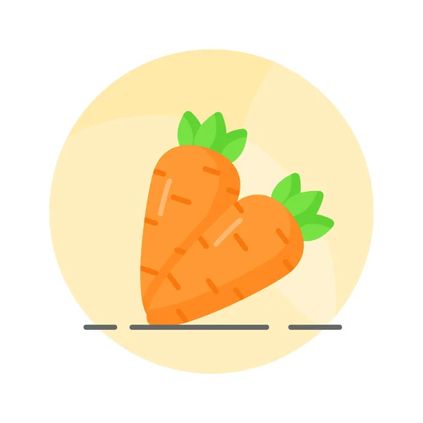 Icono Personalizable Zanahoria Estilo Editable Comida Orgánica Saludable — Vector de stock