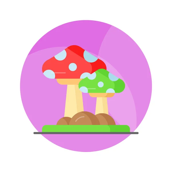 Werfen Sie Einen Blick Auf Diese Erstaunliche Ikone Von Pilz — Stockvektor