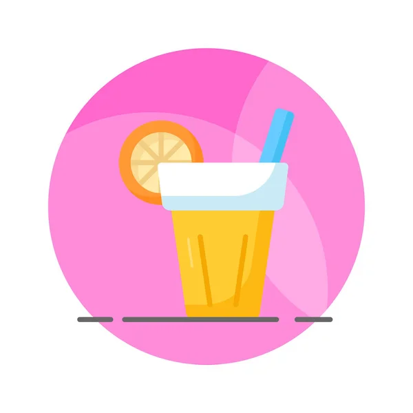 Get Hold Amazing Icon Lemonade Editable Style Summer Drink — Stock Vector