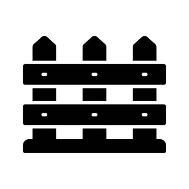 Bu muhteşem çit ikonunu düzenlenebilir şekilde tutun, ahşap gömülü.