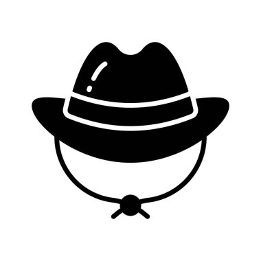 Beyaz arkaplanda izole edilmiş düzenlenebilir bir şapka simgesi