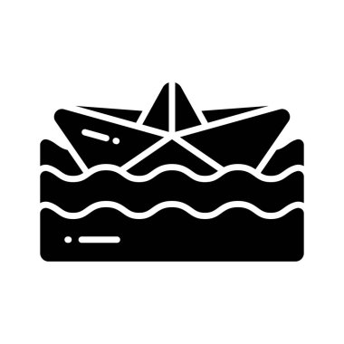 Şuna bir bakın, kağıttan teknenin inanılmaz vektörü modern tarzda origami teknesi.