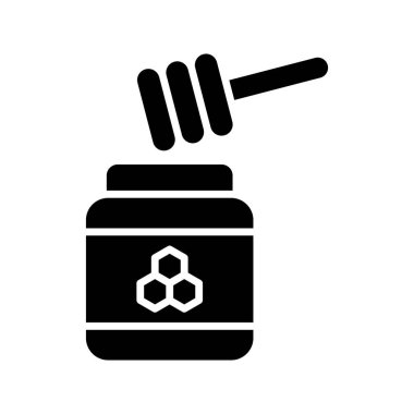 Bal kavanozu, balın modern tarzda konsept vektörü, simge kullanmaya hazır