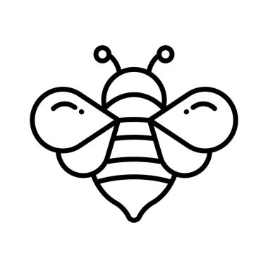 Modern tarzda düzenlenebilir bal arısı, uçan böcek simgesi
