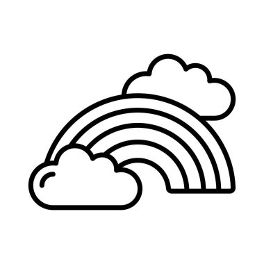 Düzenlenebilir stilde güzel tasarlanmış gökkuşağı simgesi, premium simgesi