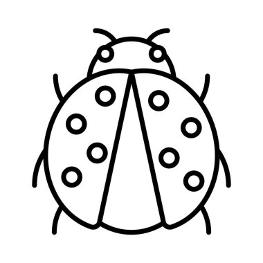 Uğur böceğinin bu dikkatlice hazırlanmış vektörünü modern tarzda işaretleyin, simgeyi kullanmak kolay