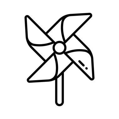 Çocuk oyuncağı, modern stilde inanılmaz bir fırıldak ikonu, premium vektör