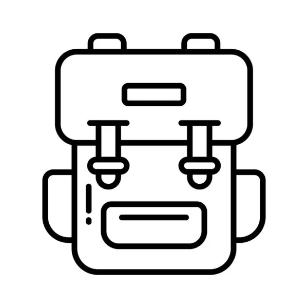 旅行背包的图标 可爱的背包矢量在现代风格 — 图库矢量图片