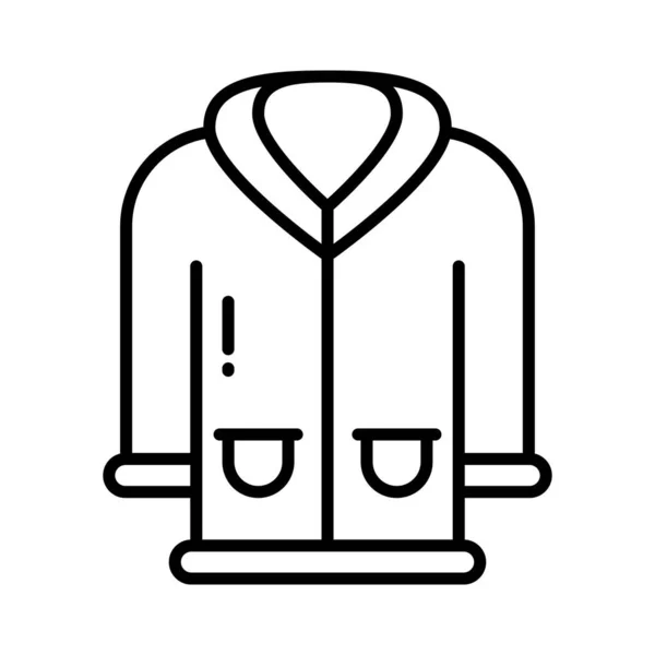 Egy Csodálatos Ikon Kabát Modern Stílusban Elszigetelt Fehér Háttér — Stock Vector