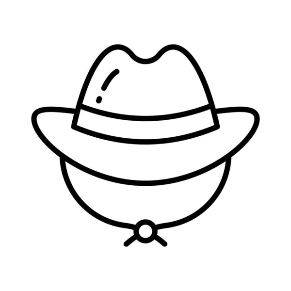 Icono Increíble Sombrero Estilo Editable Aislado Sobre Fondo Blanco — Archivo Imágenes Vectoriales