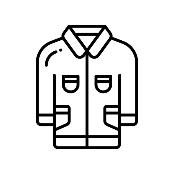 Sebuah Ikon Luar Biasa Jaket Dalam Gaya Modern Terisolasi Pada - Stok Vektor