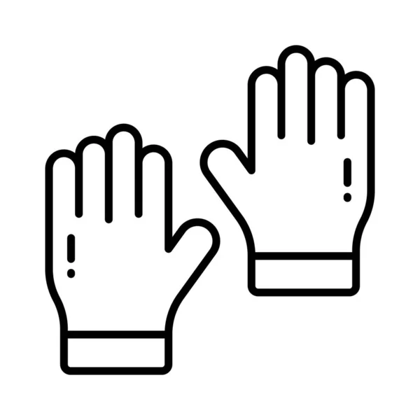 白い背景に隔離された編集可能なスタイルで手袋のこの驚くべきアイコンをつかむ — ストックベクタ