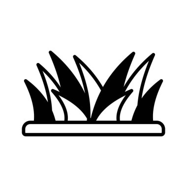 Moda tarzında çimen simgesi, bize premium simge hazır, beyaz arkaplanda izole