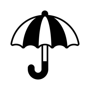 Düzenlenebilir biçimdeki bu yaratıcı şemsiye simgesini, vektör kullanmaya hazır olarak işaretleyin