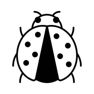 Uğur böceğinin bu dikkatlice hazırlanmış vektörünü modern tarzda işaretleyin, simgeyi kullanmak kolay