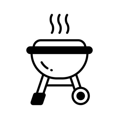 Modern stilde kullanması kolay şaşırtıcı bir Bbq ızgara vektör tasarımı