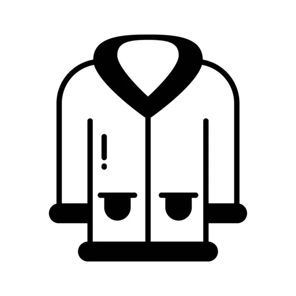 Une Icône Étonnante Manteau Dans Style Moderne Isolé Sur Fond — Image vectorielle