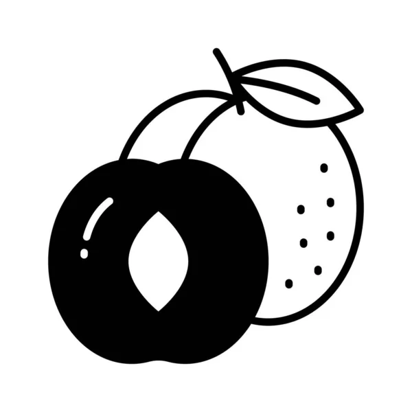 Leckeres Aprikosenvektordesign Symbol Für Gesunde Früchte Modernen Stil — Stockvektor