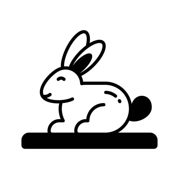Хорошо Оформленная Икона Кролика Концептуальная Икона Домашнего Животного Стиле Trendy — стоковый вектор