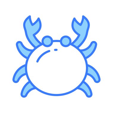 Bu sevimli yengeç vektörüne el atın, gösterişli bir deniz hayvanı.