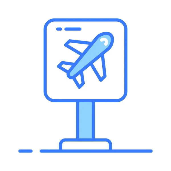 Vérifiez Cette Icône Soigneusement Conçue Panneau Affichage Aéroport Dans Style — Image vectorielle