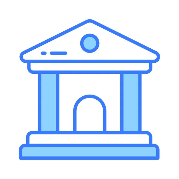 Une Icône Bâtiment Bancaire Dans Style Moderne Vecteur Facile Utiliser — Image vectorielle