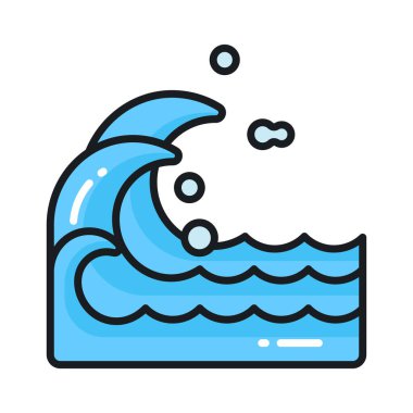 Şu inanılmaz okyanus dalgalanmaları vektörüne bir bakın, düzenlenebilir tasarım.