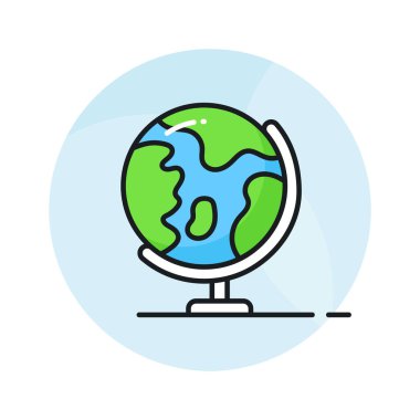 Bu güzel dizayn edilmiş dünya ikonunu düzenlenebilir biçiminde indir, vektörü kullanması kolay