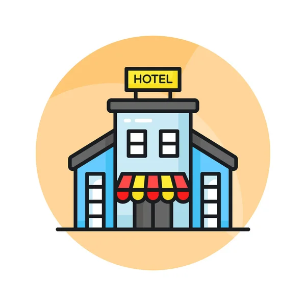 设计精美的酒店图标 现代风格的酒店建筑矢量定制 使用方便 — 图库矢量图片