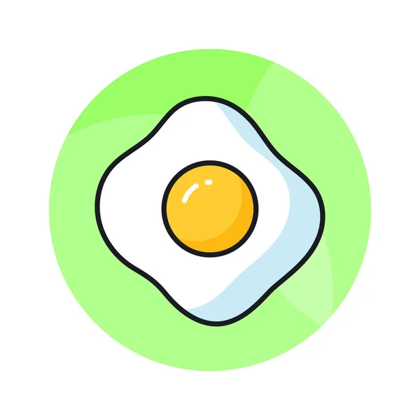 Vector Bellamente Diseñado Huevo Frito Estilo Moda Listo Para Usar — Vector de stock