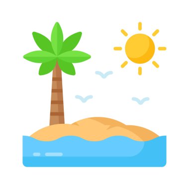 Modern tarzda güzel palmiye ağacı vektörü, web, mobil uygulamalar ve tüm sunum projelerinde kullanılması kolay