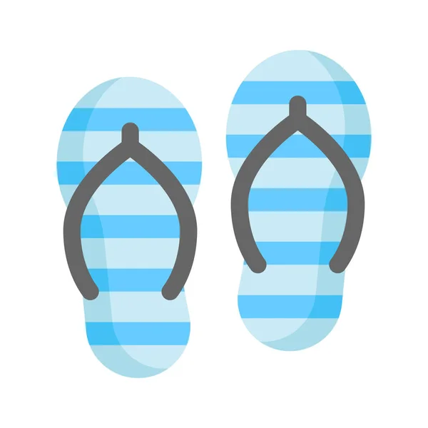 Icon Flip Flops Modern Style Isolated White Background Editable Vector — Stock Vector