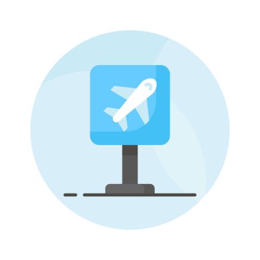 Bu dikkatlice hazırlanmış hava alanı tabela simgesini modern tarzda kontrol et