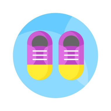 Spor ayakkabılarını modern tarzda gösteren, simge kullanmaya hazır rahat bir ayakkabı.