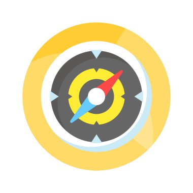 Modern stil, navigasyon aracı simgesinde pusula inanılmaz bir vektör tasarımı