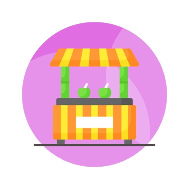 Düzenlenebilir plaj kabini tasarımı simgesi, kullanımı ve indirmesi kolay