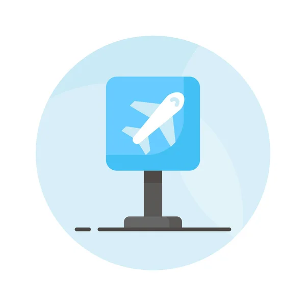 Ellenőrizze Ezt Gondosan Kialakított Ikonja Repülőtér Felirat Tábla Modern Stílusban — Stock Vector