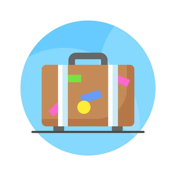 Προσεκτικά Επεξεργασμένο Εικονίδιο Σχεδιασμό Της Τσάντας Αποσκευών Μοντέρνο Στυλ Ταξιδιωτικό — Διανυσματικό Αρχείο