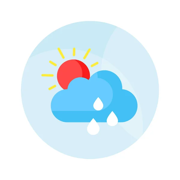 Modern Tarzda Düzenlenebilir Yağmur Bulutu Simgesi Vektör Kullanmaya Hazır — Stok Vektör