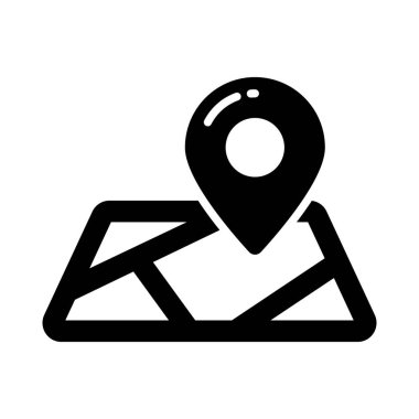 Konum işaretçili bir grafik, harita konumunun moda simgesi