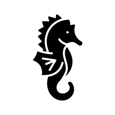 Moda tarzında deniz atının özelleştirilebilir vektörü, Hipokampus deniz balığı simgesi