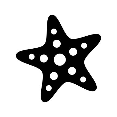 Beyaz zemin üzerinde izole edilmiş, modern tarzda denizyıldızı vektör tasarımı