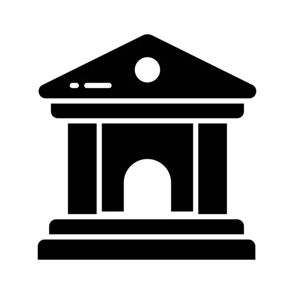 Ікона Банківської Будівлі Сучасному Стилі Простий Використанні Вектор Преміум Дизайн — стоковий вектор