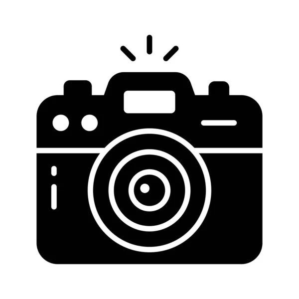Векторный Дизайн Камеры Современном Модном Стиле Иконка Фотоаппарата — стоковый вектор