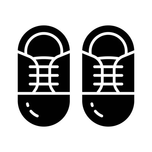 Bekväm Sko Visar Sneakers Modern Stil Redo Att Använda Ikonen — Stock vektor