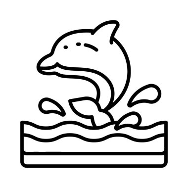 Modern tarzda tasarlanmış bu yunus simgesini kontrol edin.,